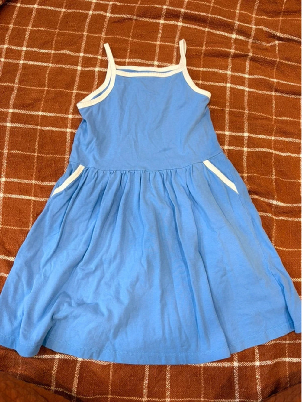 Maison me blue and whit dress girl size 8